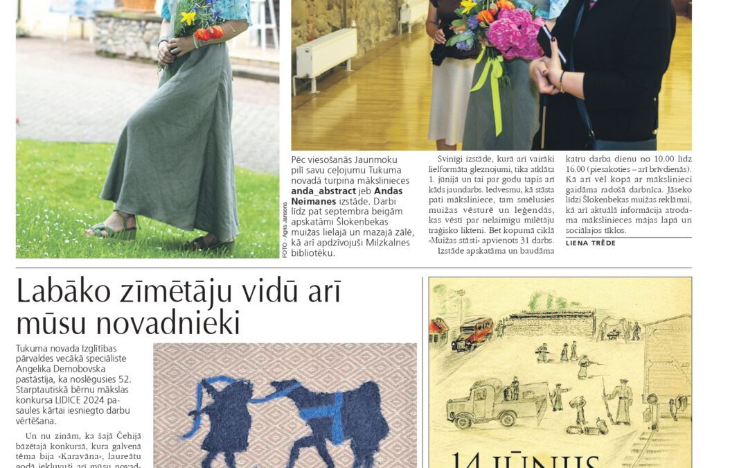 Abstrakcijas un krāsas ieņem Šlokenbekas muižu