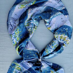 Anda Abstract Silk Scarf "Golden Age_Large"