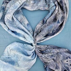 Anda Abstract Silk Scarf "Skating_Large"