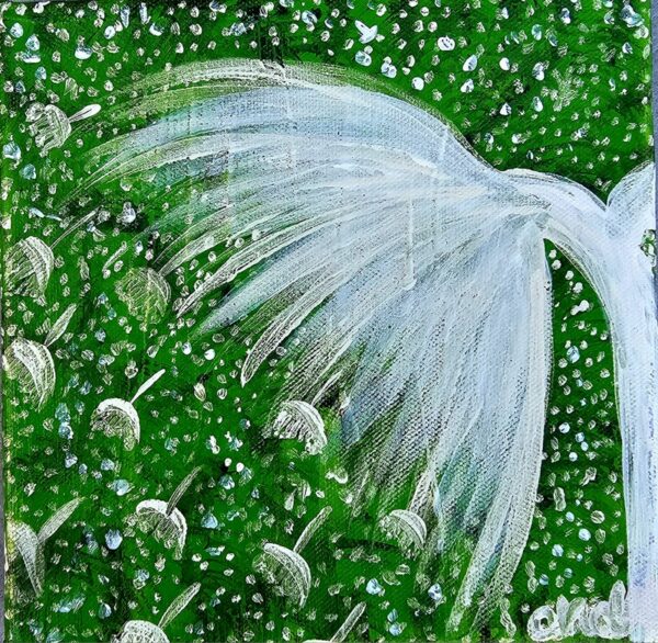 Anda Abstract Painting - "The Green World"