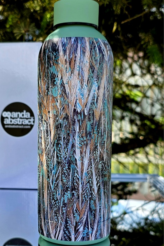 Anda Abstract Thermo Bottle - "Green Whisper"