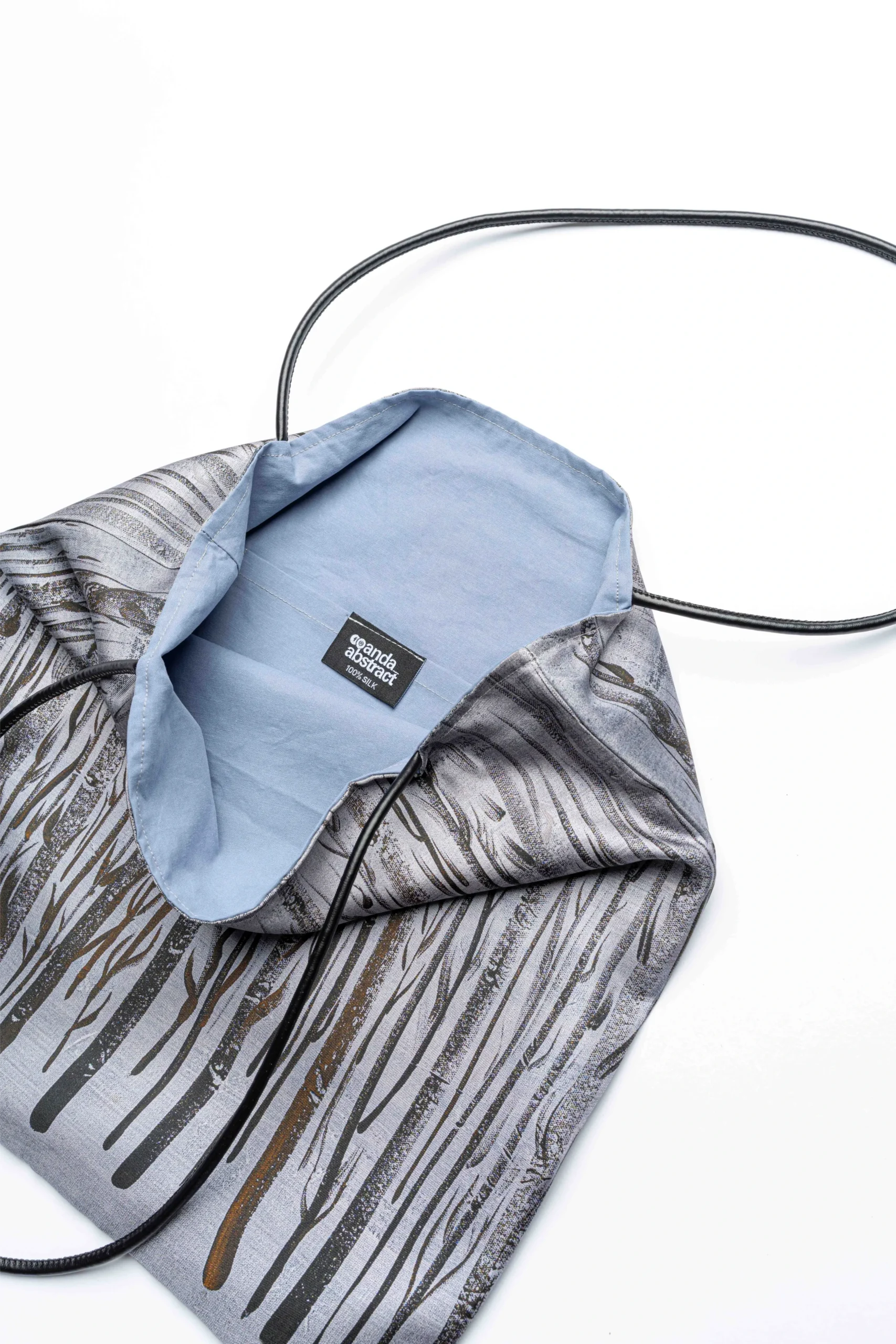 Forest Stories - Exclusive Silk Bag with Leather Cord 35x35 cm - Image 2