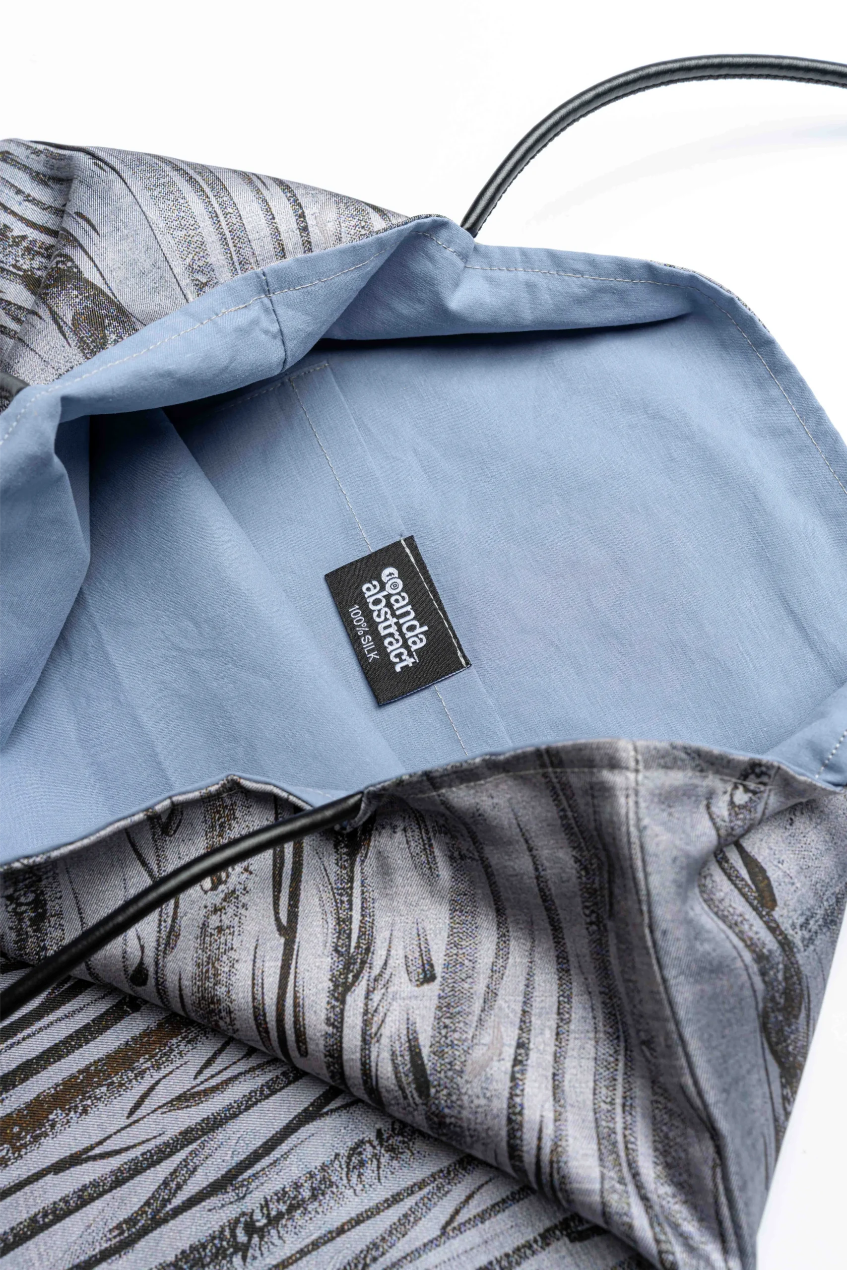 Forest Stories - Exclusive Silk Bag with Leather Cord 35x35 cm - Image 3