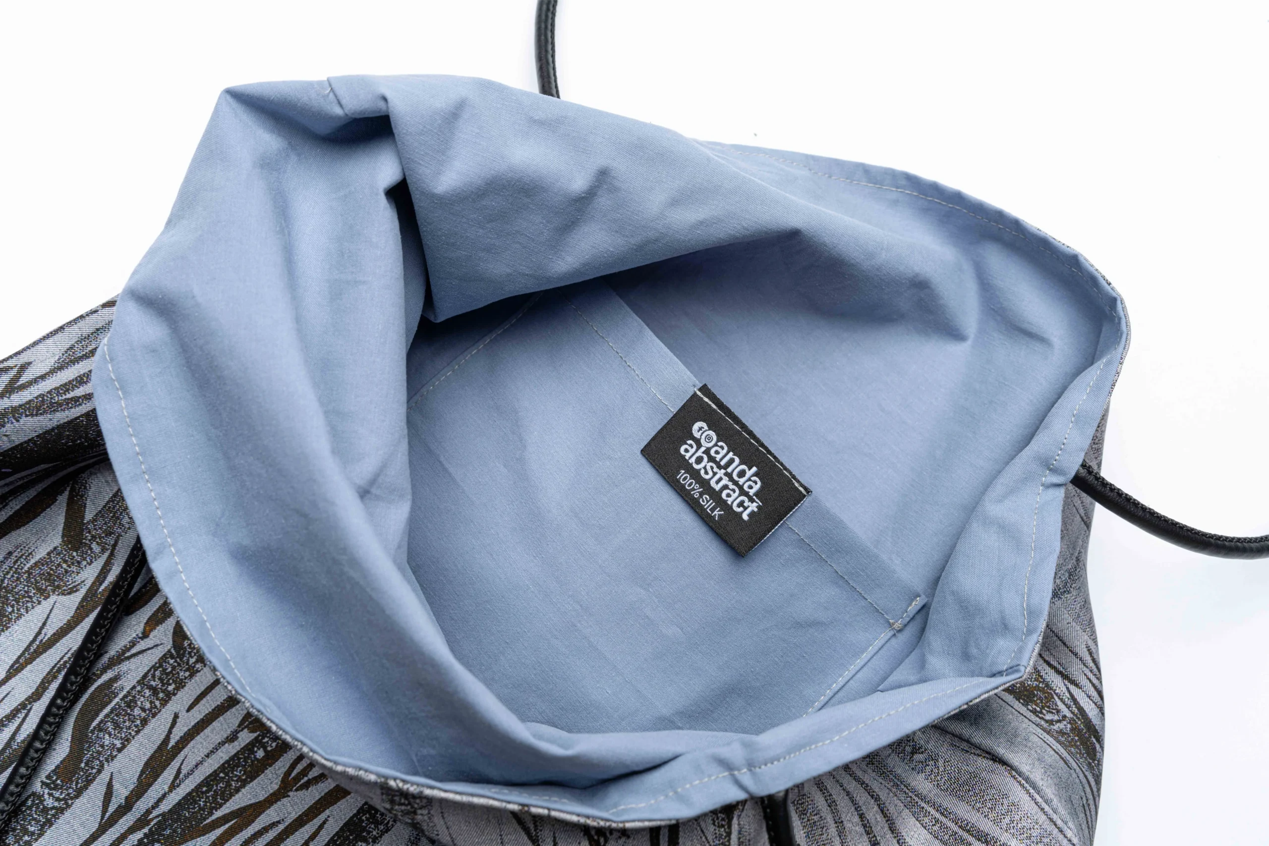 Forest Stories - Exclusive Silk Bag with Leather Cord 35x35 cm - Image 4