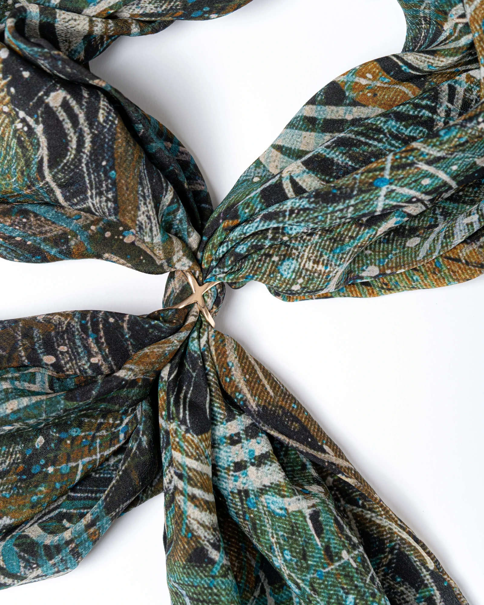 Oasis In The Desert- Anda Abstract Silk Scarf 110x110 cm - Image 3