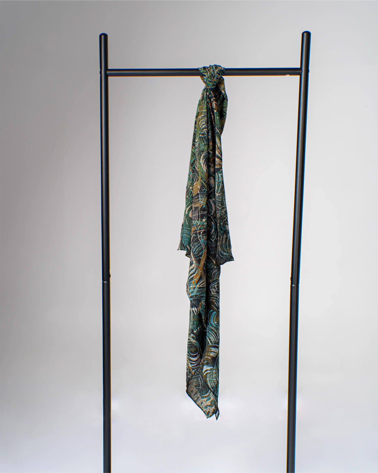 Oasis In The Desert- Anda Abstract Silk Scarf 110x110 cm - Image 4