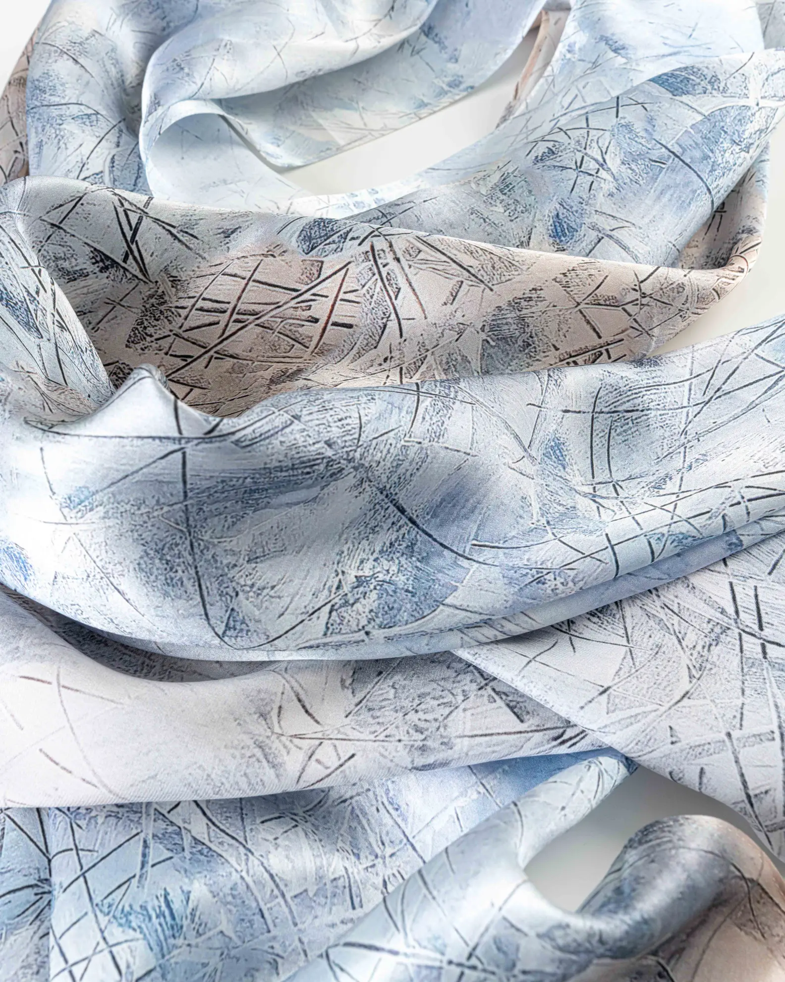 Skating - Unisex Large Silk Scarf 180x65 cm - Image 2